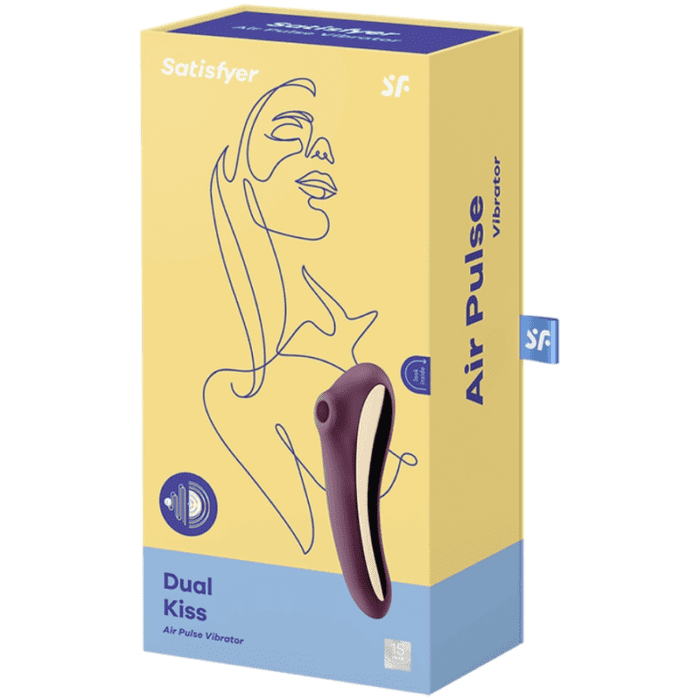 SATISFYER DUAL KISS ESTIMULANTE CLIT - VINHO TINTO - Image 4