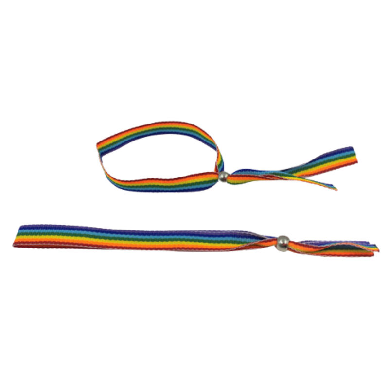 ORGULHO - BANDEIRA LGBT PULSEIRA DE BOLA DE PRATA