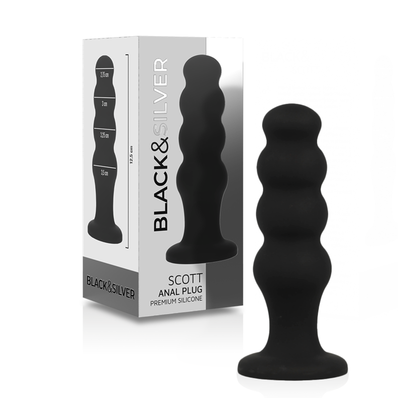 BLACKSILVER - SCOTT ANAL PLUG PREMIUM SILICONE BLACK - Image 4
