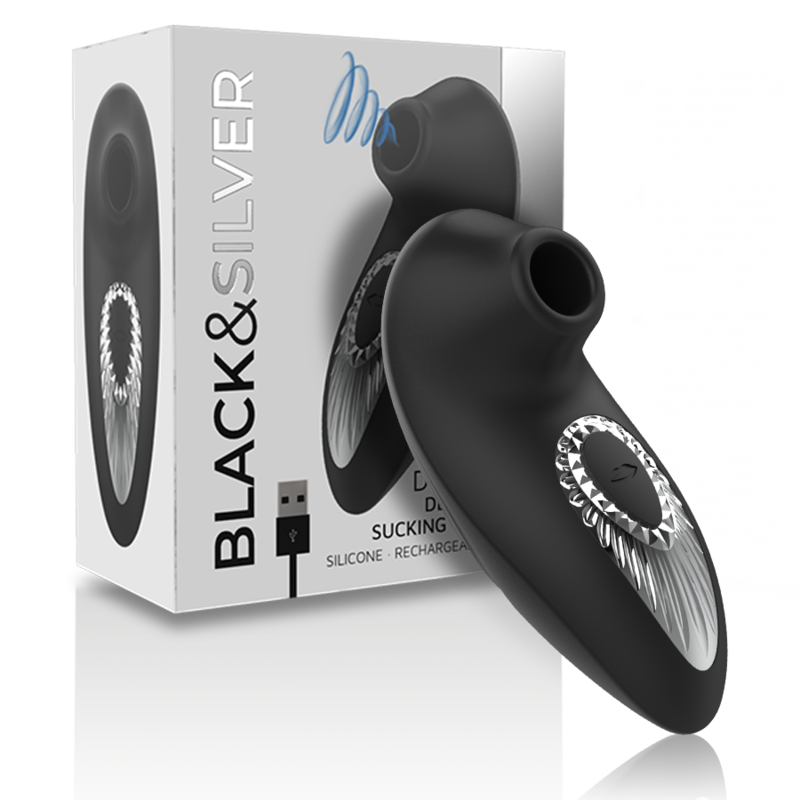 BLACKSILVER - DRAKE DELUXE SUCKING VIBE SILICONE RECHARGEABLE BLACK - Image 4