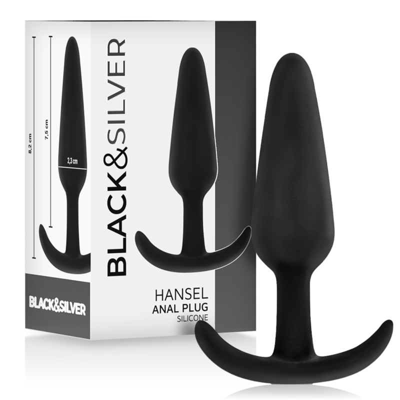 BLACKSILVER - HANSEL SILICONE LOOP ANAL PLUG SIZE S