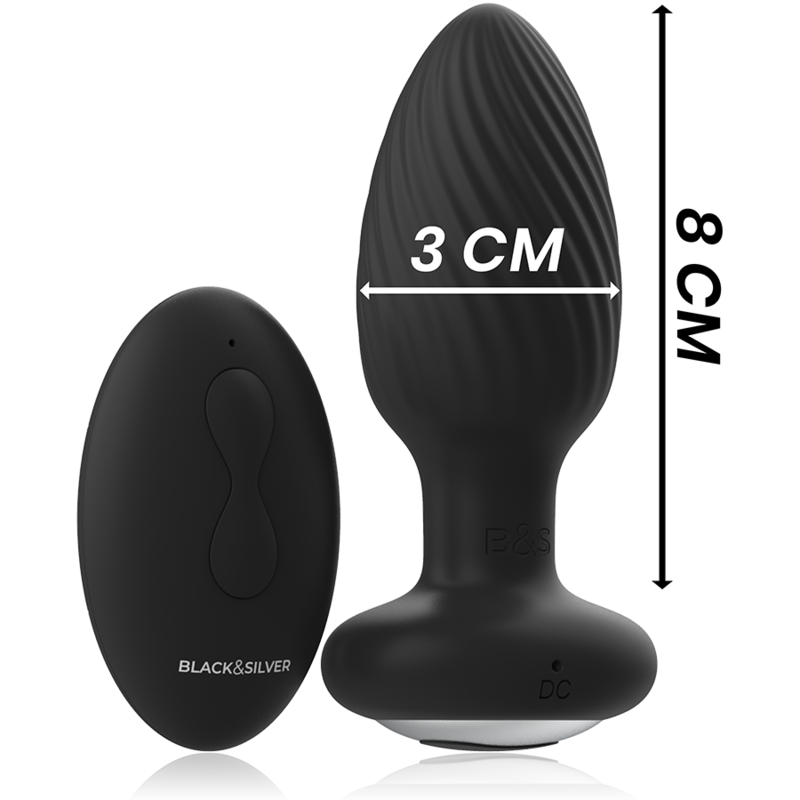 BLACKSILVER - WELLS ANAL PLUG SILICONE REMOTE CONTROL - Image 5