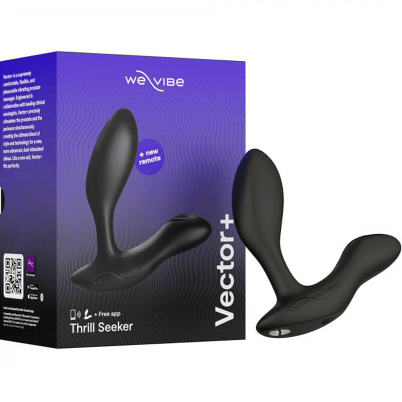 WE-VIBE - VECTOR+ MASSAGER VIBRANTE DE PRÓSTATA PRETO
