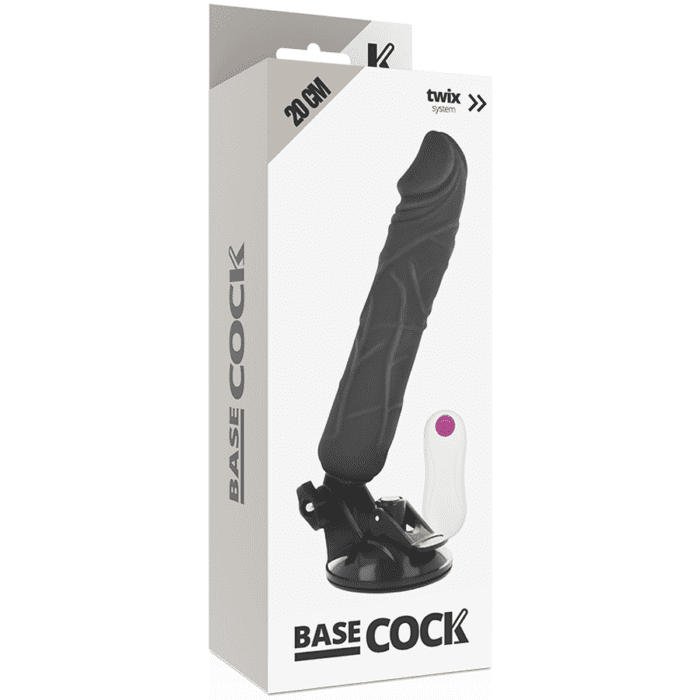 BASECOCK REALISTIC VIBRATOR REMOTE CONTROL PRETO 20 CM - Image 4