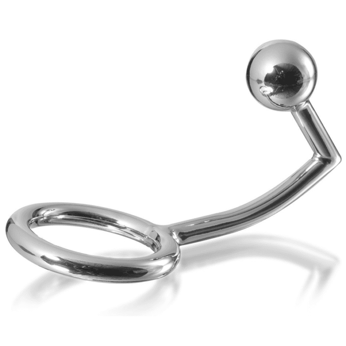 METALHARD COCK RING INTRUDER COM ANALBEAD 45MM