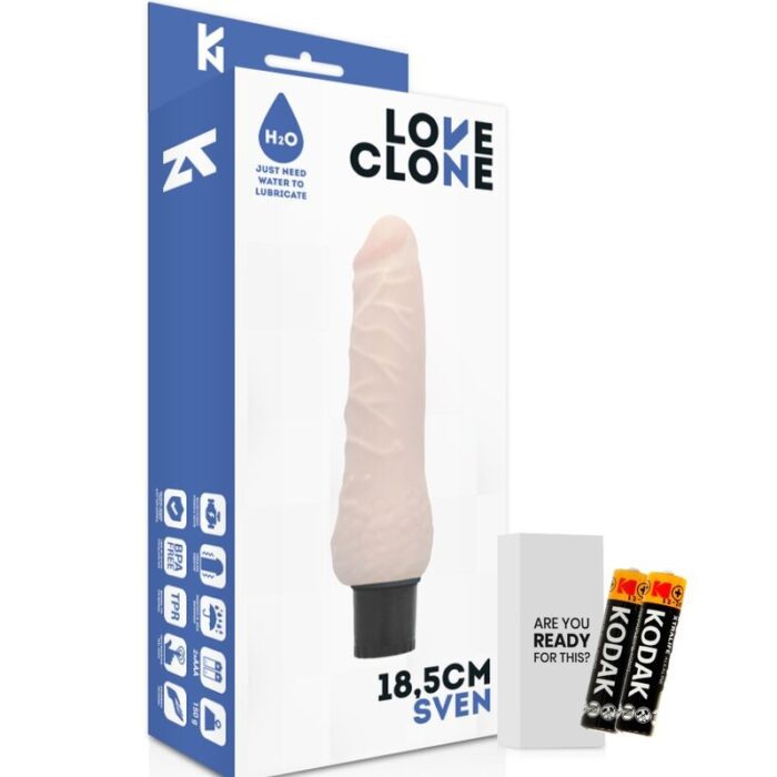 LOVECLONE SVEN AUTO-LUBRIFICAÇÃO VIBRADOR 18,5 CM