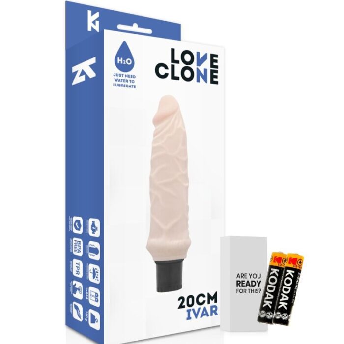 LOVECLONE IVAR VIBRADOR DE AUTLUBRIFICAÇÃO 20CM