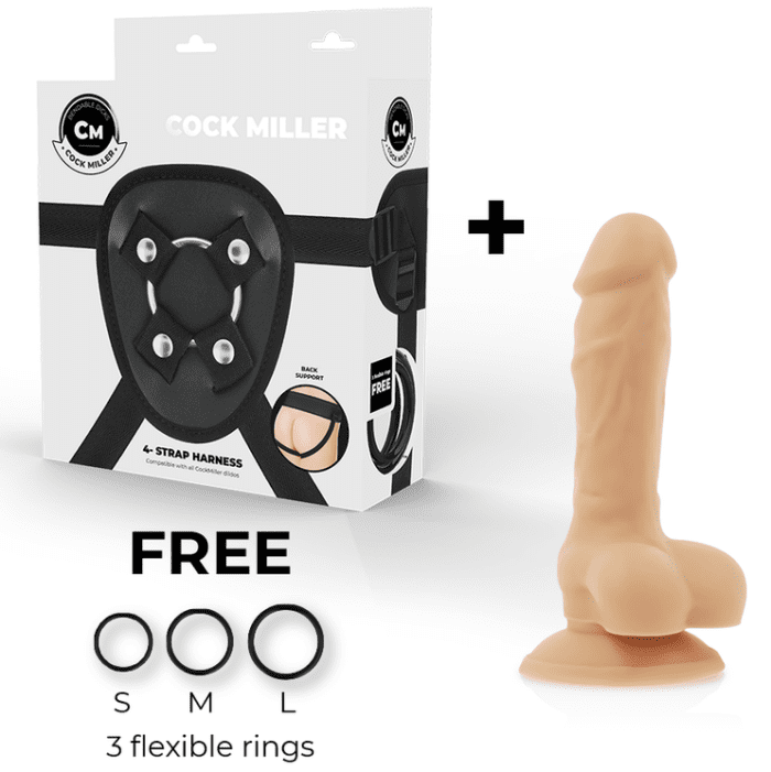 ARNÊS COCK MILLER + DENSIDADE DE SILICONE COCKSIL ARTICULÁVEL 13 CM - Image 2