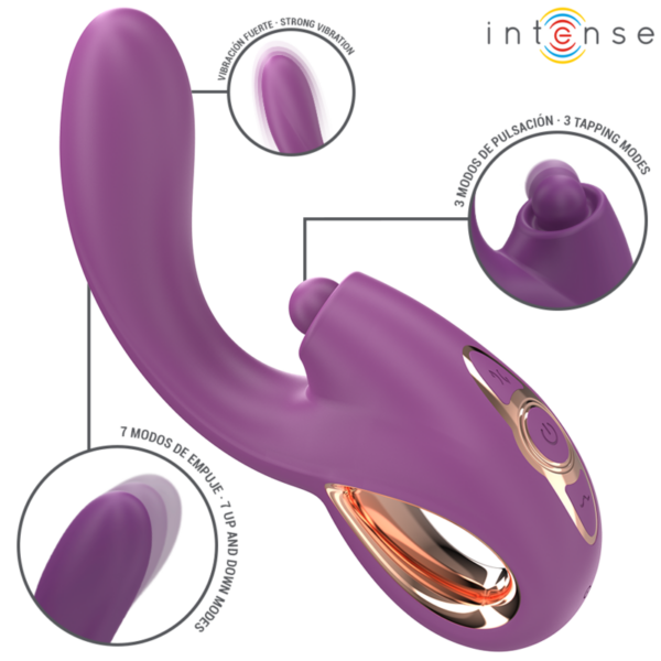 INTENSE - LALI MULTIFUNCIONAL VIBRADOR G-SPOT TAPPING  THRUST  VIBRATION ROXO - Image 2