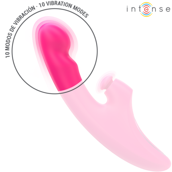 INTENSE - EMI VIBRADOR 13,5 CM MULTIFUNÇÃO 3 EM 1 10 VIBRAÇÕES ROSA - Image 4