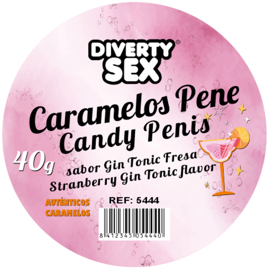 DIABLO PICANTE - 20 BALAS PARA PÊNIS COM SABOR DE GIN  TÔNICA