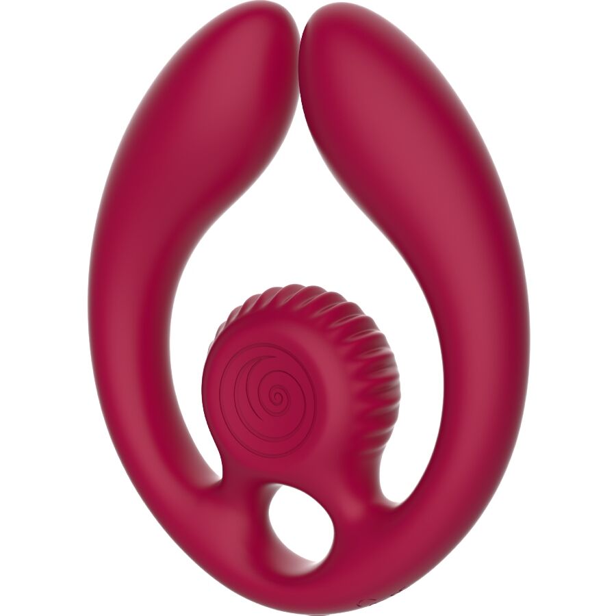 SNAIL VIBE - GIZI DUO ESTIMULADOR DE CASAIS COM CONTROLE REMOTO BURGUNDY - Image 4