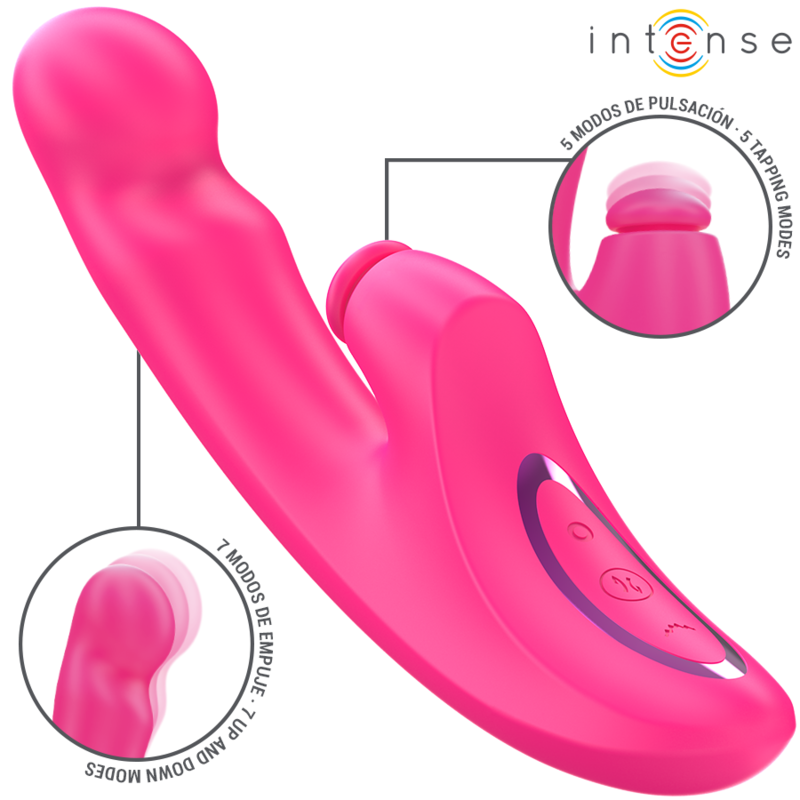 INTENSE - VIBRADOR EMI 13,5 CM MULTIFUNCIONAL 3 EM 1 10 VIBRAÇÕES ROSA - Image 2