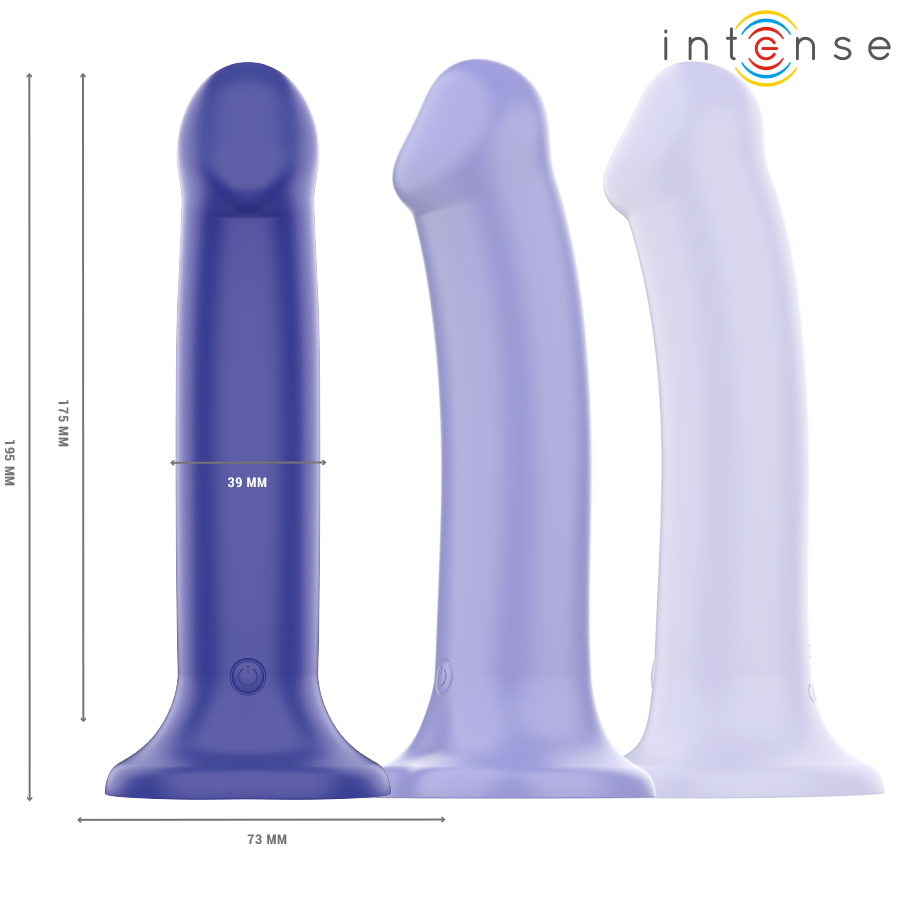 INTENSE - VIBRADOR VICTORIA COM VENTOSA 10 VIBRAÇÕES AZUL ESCURO CONTROLE REMOTO - Image 3