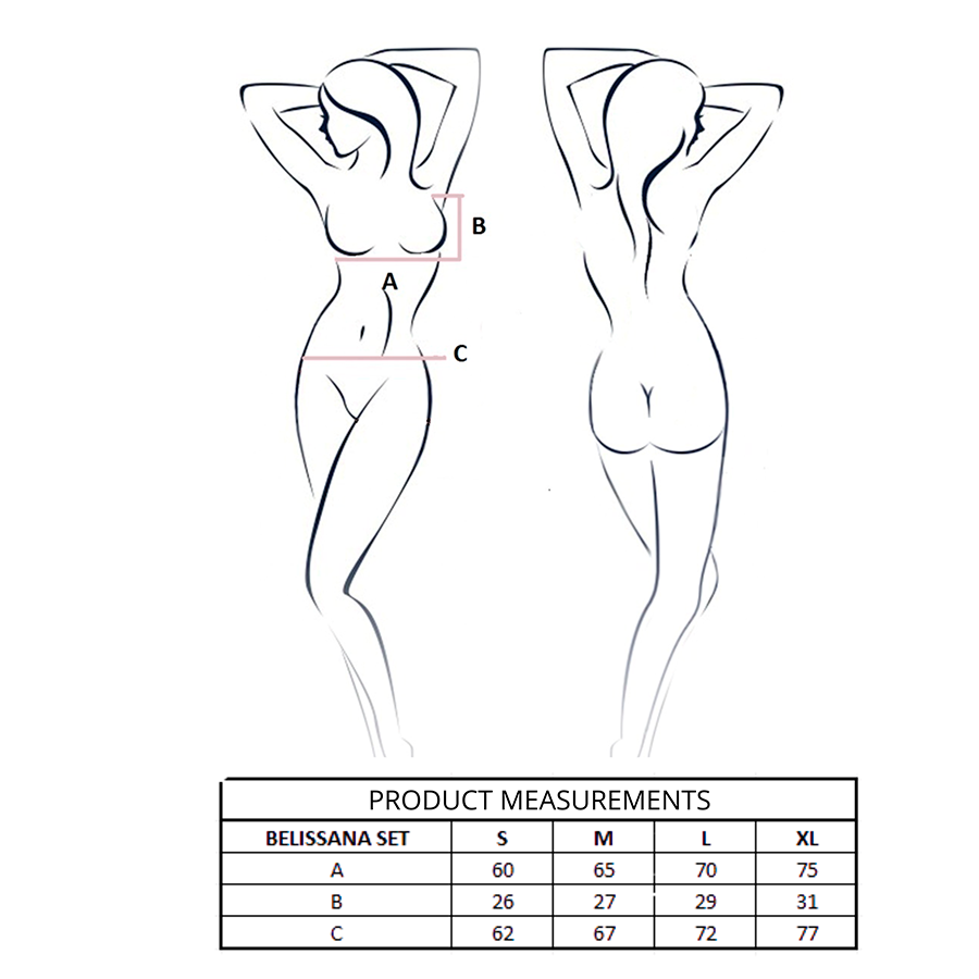 PASSION - CONJUNTO DE SUTIÃ + TANGA BELISSANA VIOLETA L/XL - Image 4