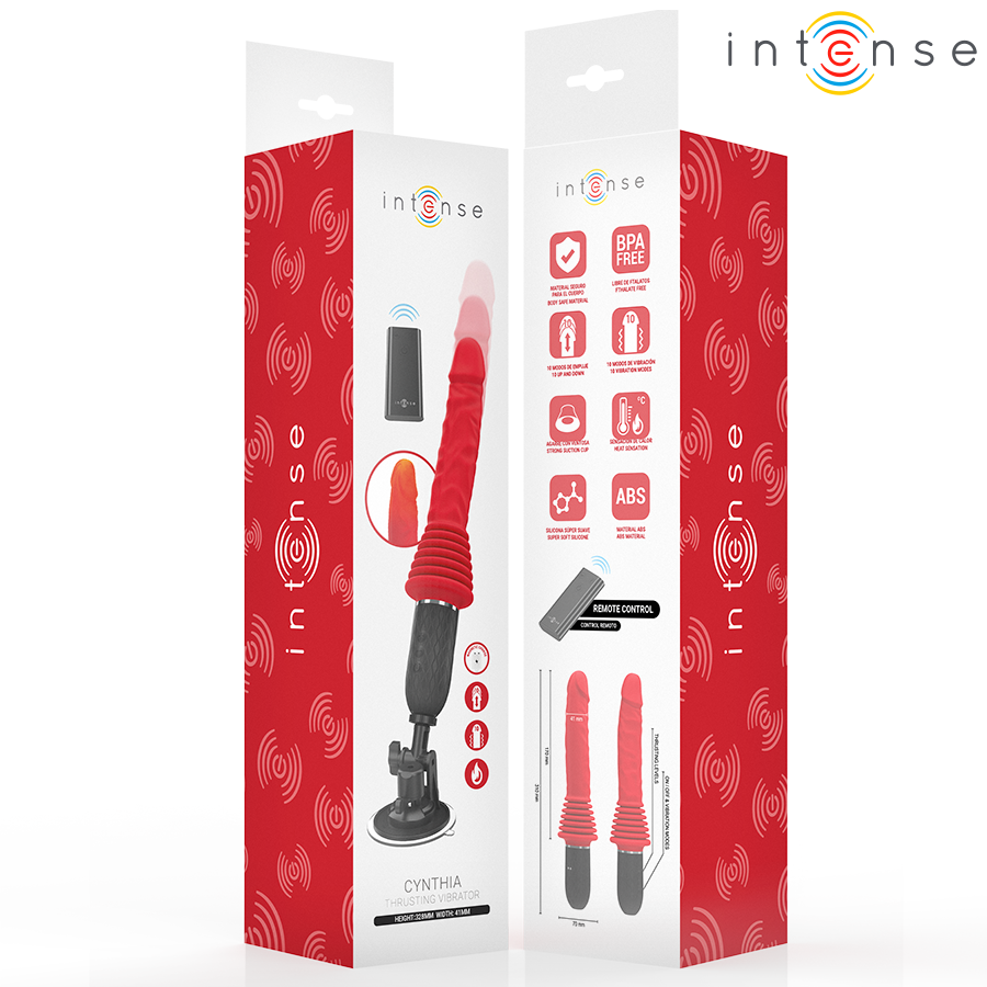 INTENSE - VIBRADOR DE EMPURRAÇÃO CYNTHIA COM CONTROLE REMOTO - Image 3
