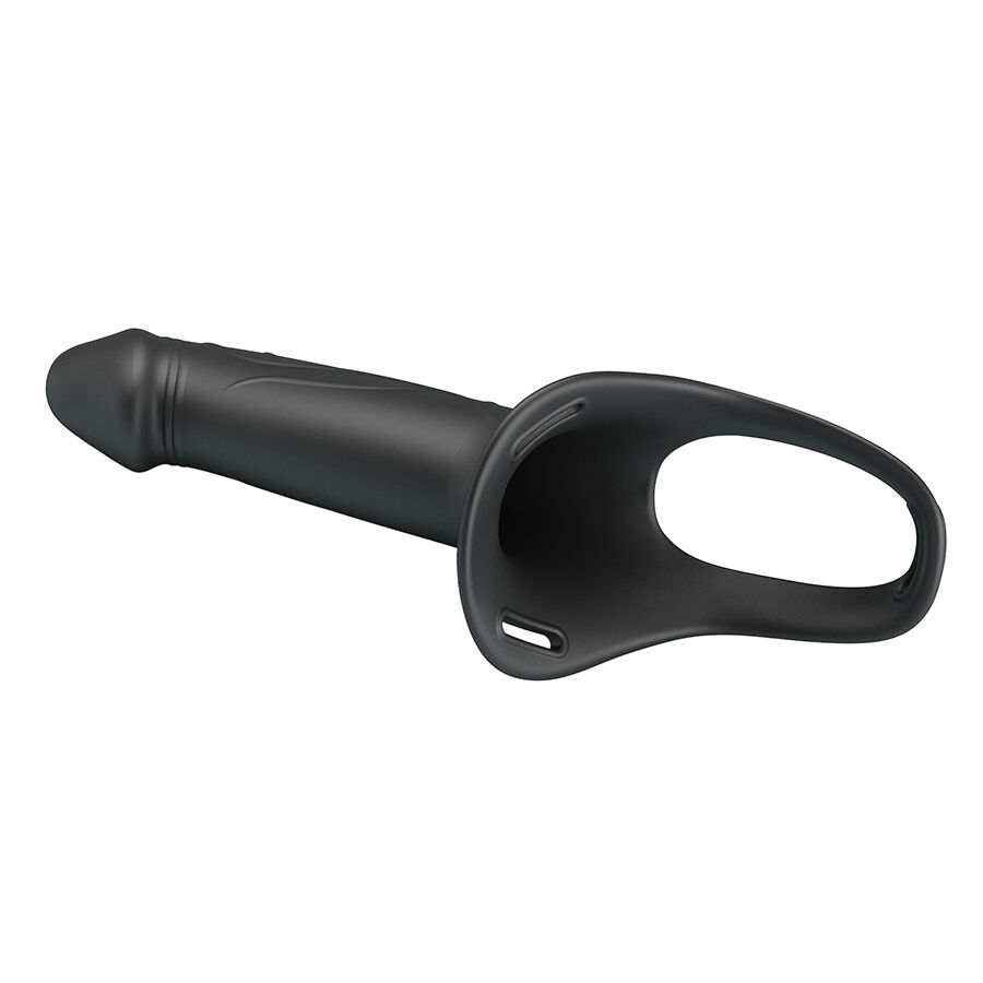 PRETTY LOVE - LANDON BLACK VIBRATING STRAP-ON - Image 5