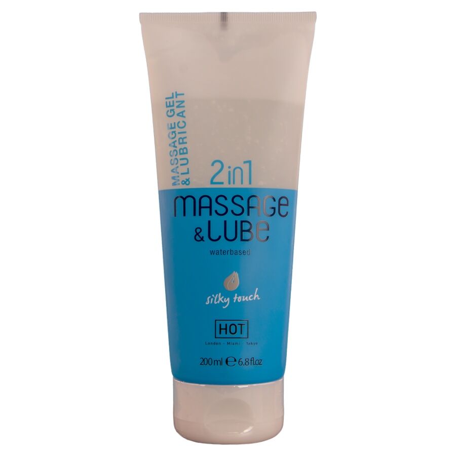 HOT - GEL DE MASSAGEM E DESLIZAMENTO 2 EM 1 COM TOQUE SEDOSO 200ML
