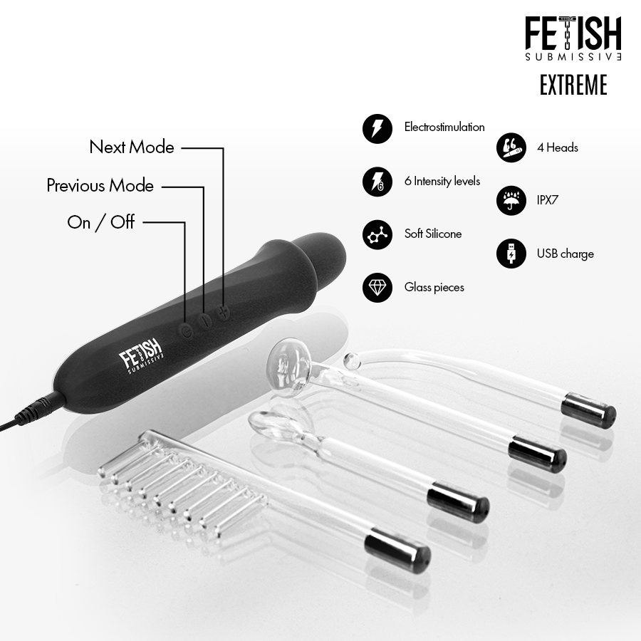 FETISH SUBMISSIVE - VIBRADOR WAND ELECTROESTIMULACIÓN ALTA FRECUENCIA - Image 4